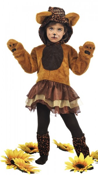 Fluffy leopard child costume