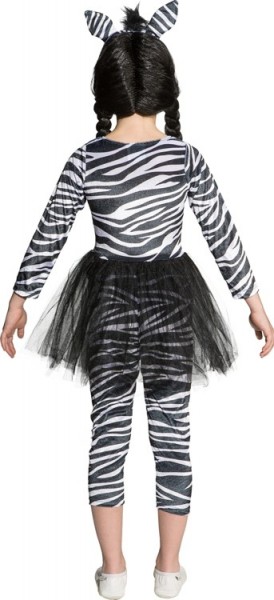 Zebra meisje Savanni kinderkostuum 3