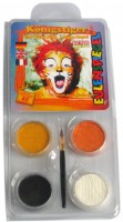 King Tiger Make-Up Set With Brush 4-Colored