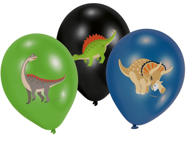 6 Happy Dinosaur Ballonnen 28cm