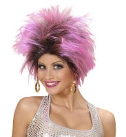 Preview: Women's rock star wig pink