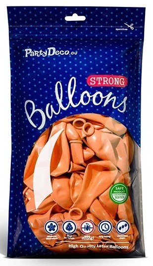 100 Partystar metallic Ballons orange 30cm 2