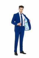 Preview: OppoSuits party suit Navy Royale Flaminguy Lining