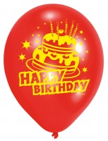 Vorschau: 6 Birthday Cake Luftballons 23cm