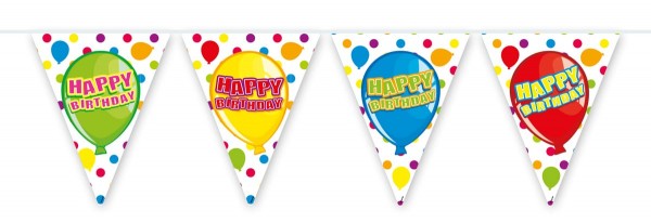Wimpel ketting Balloon Happy Bday 6m