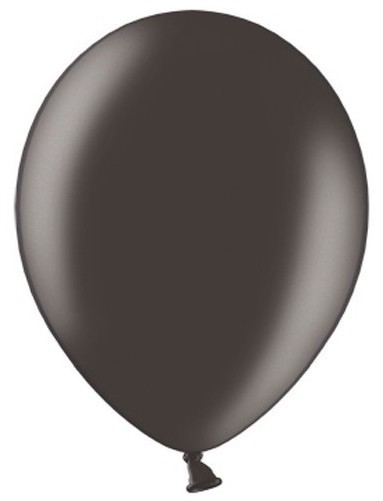 100 ballons métalliques Partystar noir 30cm