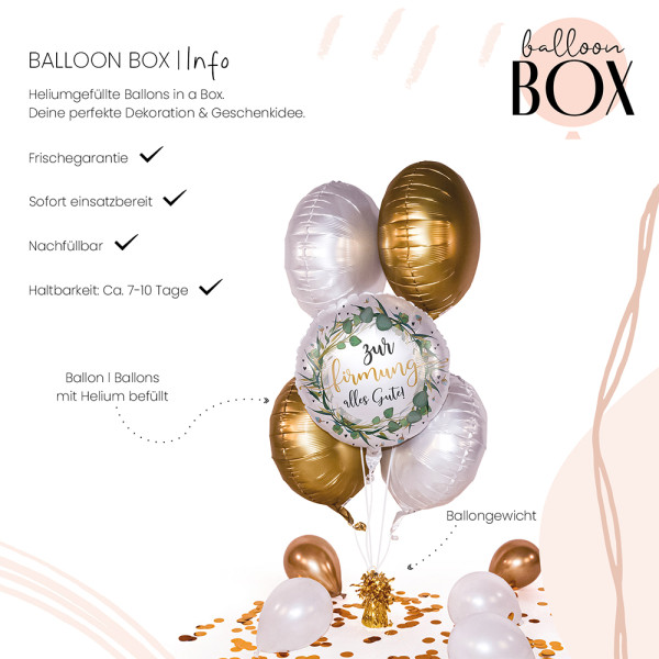 Heliumballon in der Box Firmung Natural 3