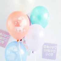 6 Glady Unicorn Latexballons 33cm