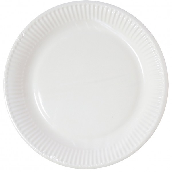 10 platos de papel FSC Bellini blanco 23cm