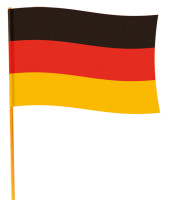 Stort tysk flag med stang 70x90cm