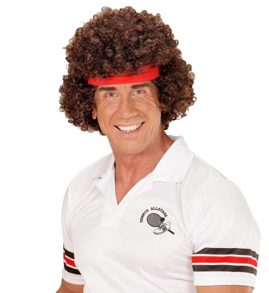Brown Afro wig 2