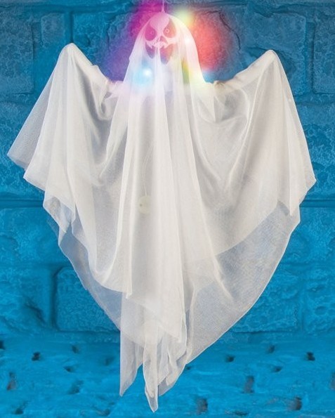 Hjemsøgt spøgelse med lyseffekt 70 cm