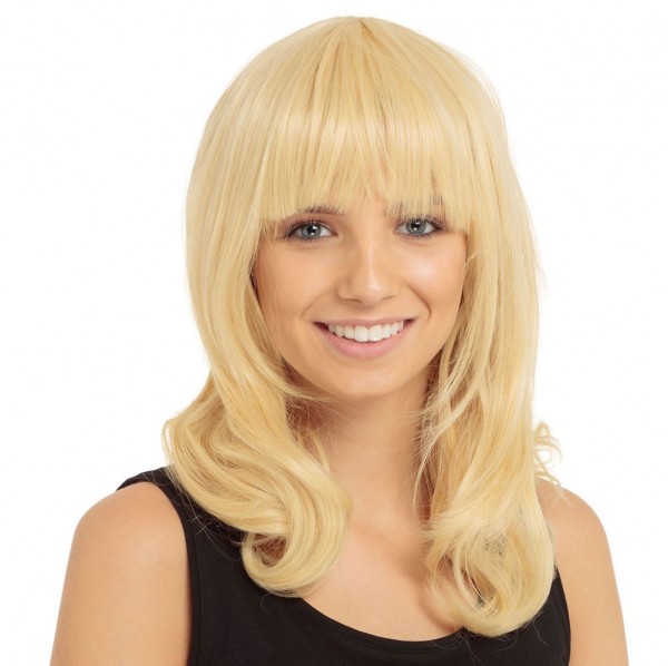 Stylable premium wig blond