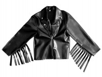 Preview: Rockstar fringed leather jacket Bennet