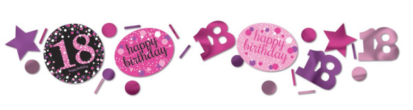 Confeti de decoración Pink 18th Birthday 34g