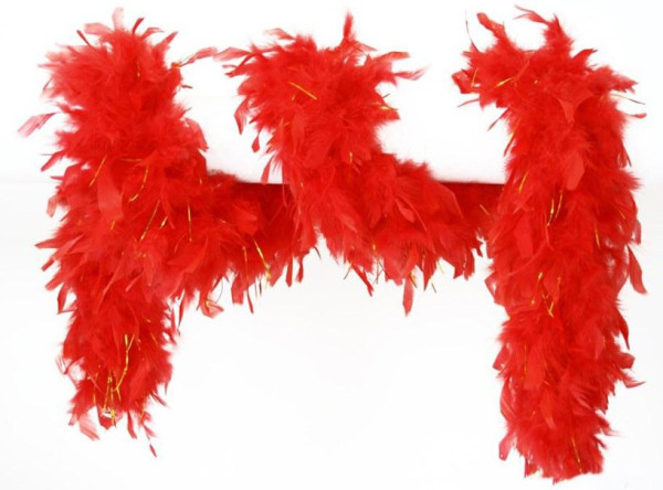Boa plume d'or rouge 180cm