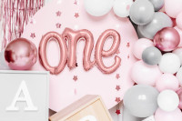 My One foil balloon lettering 66cm rose gold