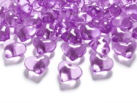 Preview: 30 crystal sprinkle hearts lilac