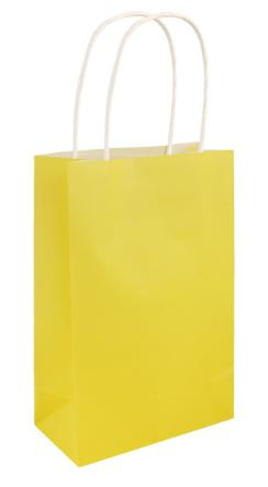 Żółta papierowa torba na prezent