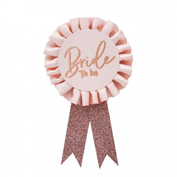 Pink Bride To Be badge