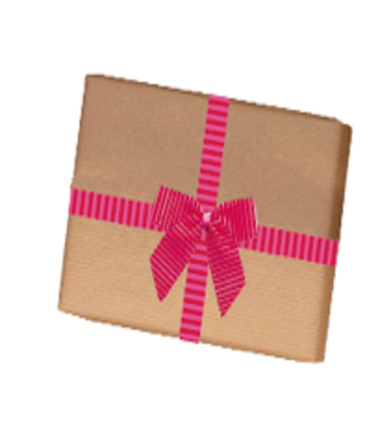 Ribbstickat presentband - Pure Pink 3m
