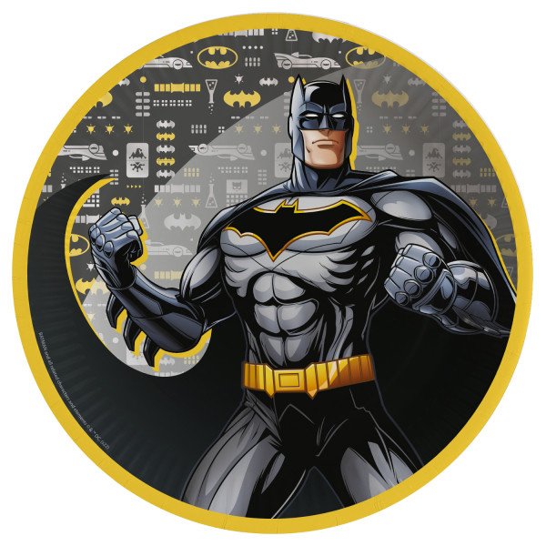 8 assiettes de super-héros Batman 23cm