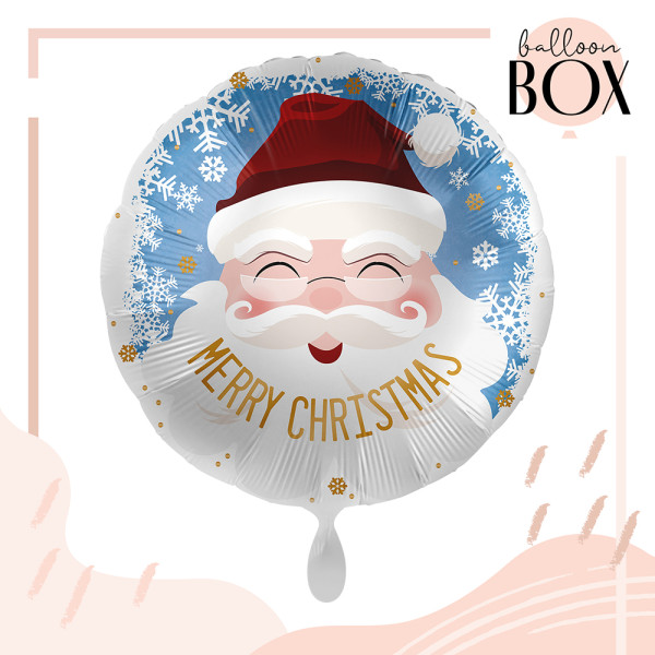 Heliumballon in der Box Santa Merry Christmas