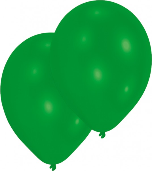 Sæt med 25 balloner grøn perlemor 27,5 cm
