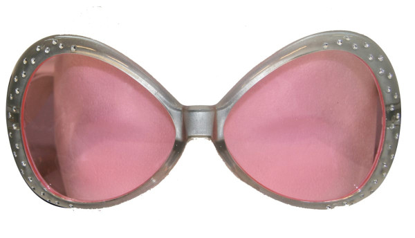 Ekstrawaganckie okulary z diamentową ramką