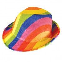 Rainbow gangster hat