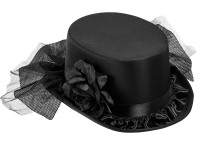 Vista previa: Sombrero de copa para mujer con tul