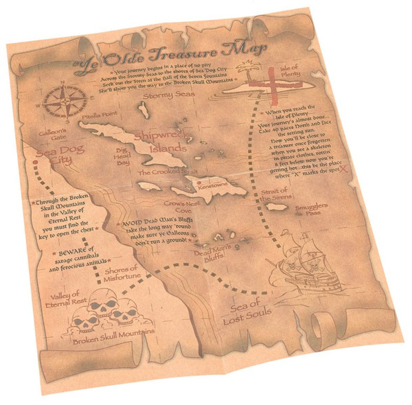 Mappa del tesoro pirati