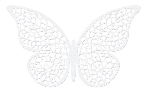 10 butterflies paper decoration pearly white