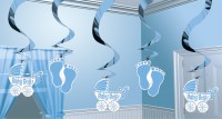 Baby Prince swirl hanging decoration azure blue