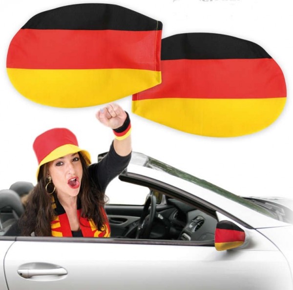 2 Germany fan car mirror covers