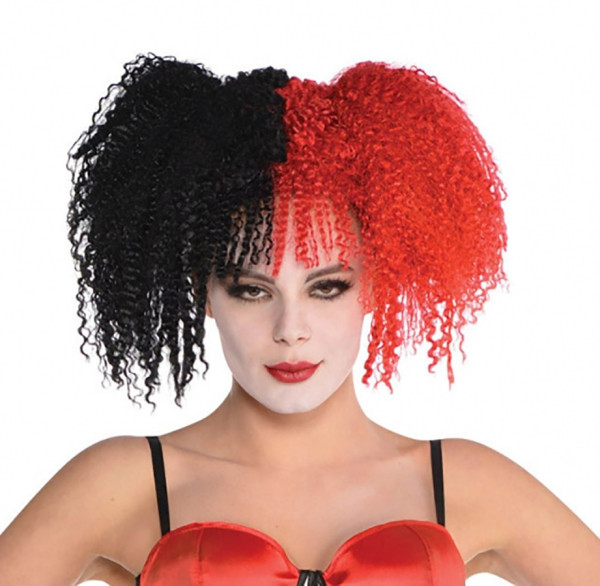 Röd harlekin peruk för kvinnor