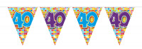 Groovy 40th Birthday Wimpelkette 3m