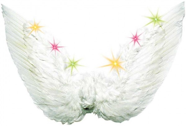Himmelske englevinger med glødeffekt 68 x 45 cm