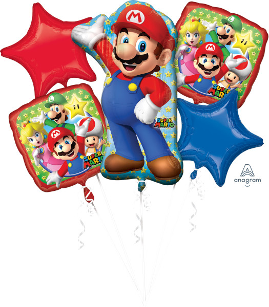 Zestaw balonów foliowych Super Mario Bros.