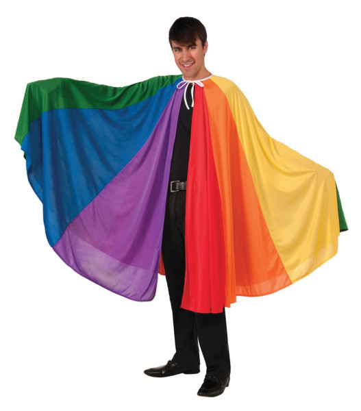 Färgglad regnbåge cape