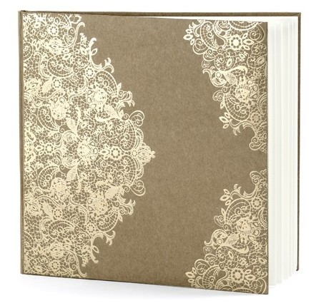 Libro de visitas Golden Boho Patterns 21 x 19,7cm