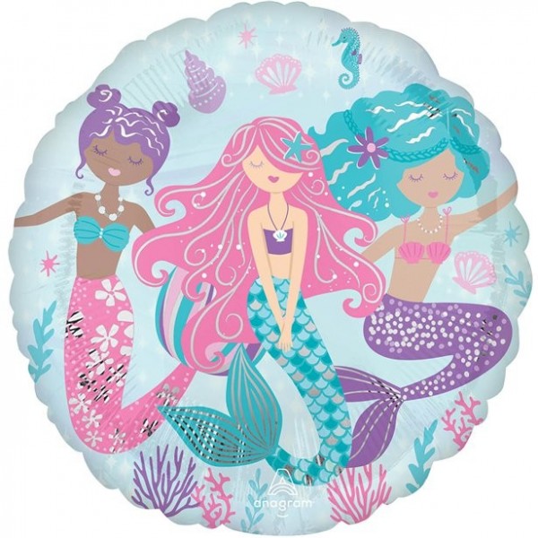 Mermaid foil balloon 43cm