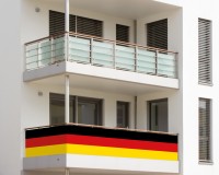 Confine del balcone bandiera della Germania