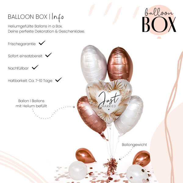 Heliumballon in der Box Boho Dream Just Married 3
