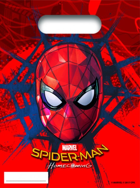 Spiderman Homecoming 6 Geschenktüten