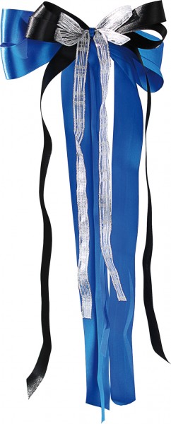 Schultütenschleife blau-schwaz 23 x 50cm