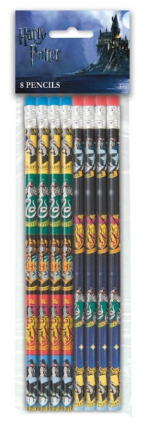 8 Harry Potter Hogwarts pencils