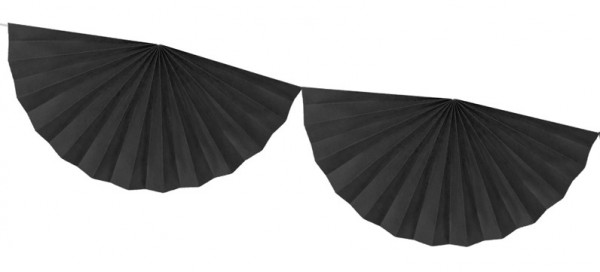 Girlanda z rozetkami Daphne czarna 3m x 40cm 2