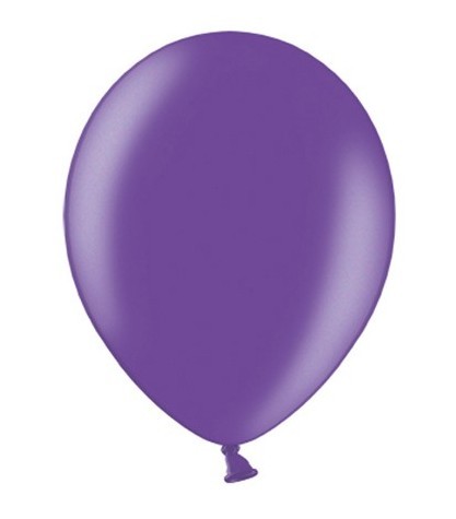 100 Celebration metallic balloons purple 23cm