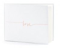 Voorvertoning: Gastenboek Love rose goud 24 x 18,5 cm